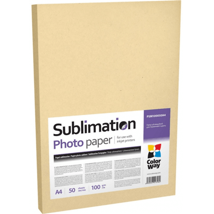 Sublimatsioonipaber ColorWay, 100 g/m², A4, 50 lehte