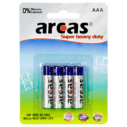 Arcas | AAA/R03 | Super Heavy Duty | 4 pc(s)