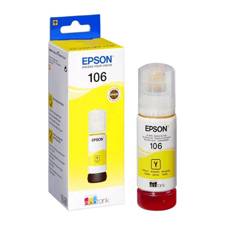 Epson 106 EcoTank tindipudel, kollane, 70 ml