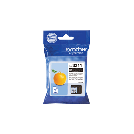 Brother LC3211BK tindikassett, must, 200 lk
