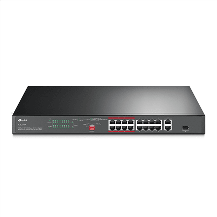 Võrgulüliti TP-Link TL-SL1218P, 16 PoE+ porti, 30 W, räkki