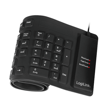 Logilink ID0019A must paindlik USB + PS/2 klaviatuur