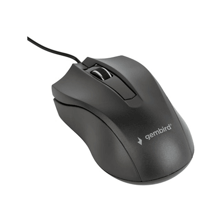 Gembird MUS-3B-01 Wired Optical Mouse, USB, 1000 DPI, Black