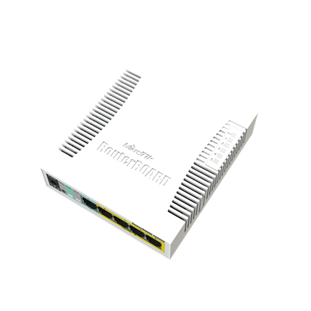 MikroTik RB260GSP network switch, 5 ports, SFP, web managed