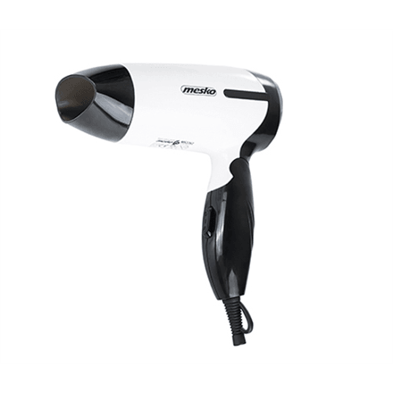 Mesko MS 2262 foldable hair dryer, 1000 W, black/white