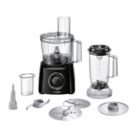 Кухонный комбайн Bosch MCM3201B, 800 Вт, 2,3 л, с блендером, чёрный