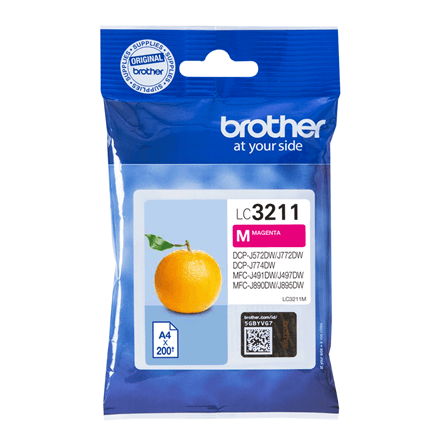 Brother LC3211M ink cartridge, magenta, 200 pages