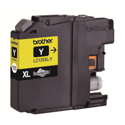 Brother LC125XLY tindikassett, kollane, 1200 lk