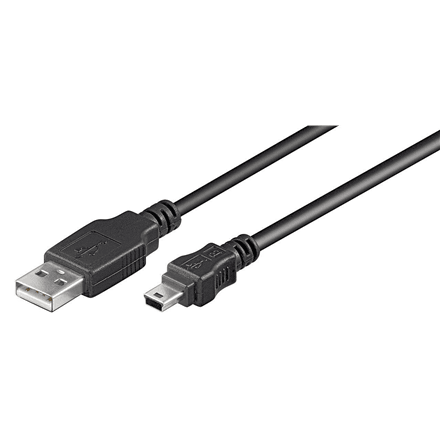 Goobay 50768 USB cable, USB-A to Mini-USB, 3 m, black