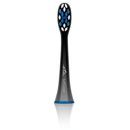 ETA SoftClean ETA070790600 toothbrush heads, 2 pcs, black