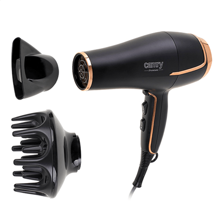 Camry CR 2255 hair dryer, 2200 W, with diffuser, black