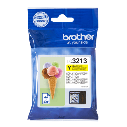Brother LC3213Y tindikassett, kollane, 400 lk