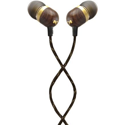 Marley Smile Jamaica in-ear headphones with mic, brass