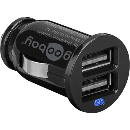 Автомобильное зарядное устройство Goobay 44177, 2 × USB, 2,1 А, чёрное