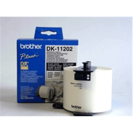 Brother DK-11202 shipping labels, 62 × 100 mm, 300 per roll