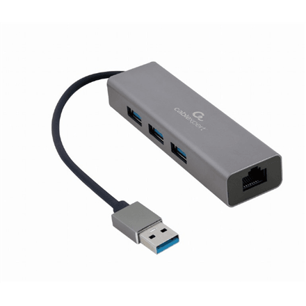 USB-jagur võrguadapteriga Cablexpert A-AMU3-LAN-01, 3 × USB 3.0, RJ-45