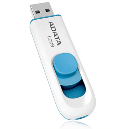 ADATA C008 32 GB USB flash drive, white/blue