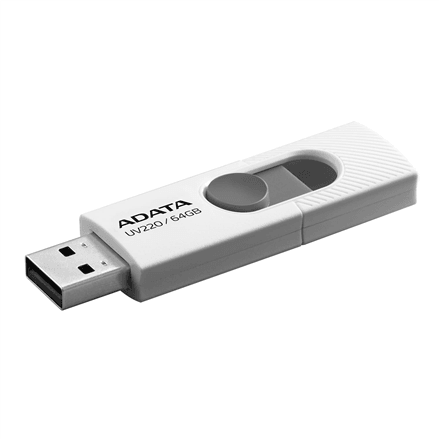 ADATA UV220 64 GB USB-mälupulk, valge-hall