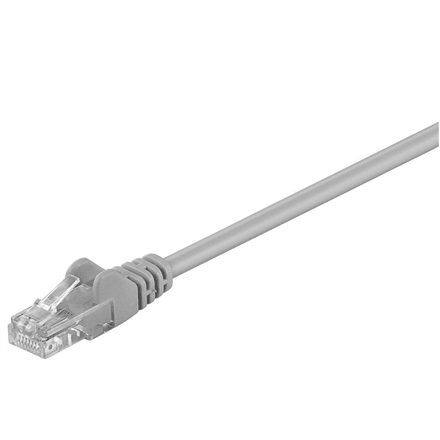 Goobay CAT 5e U/UTP Patch Cable, 3 m, Grey, RJ45 to RJ45