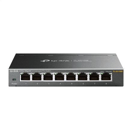TP-Link TL-SG108E network switch, 8 ports, web managed