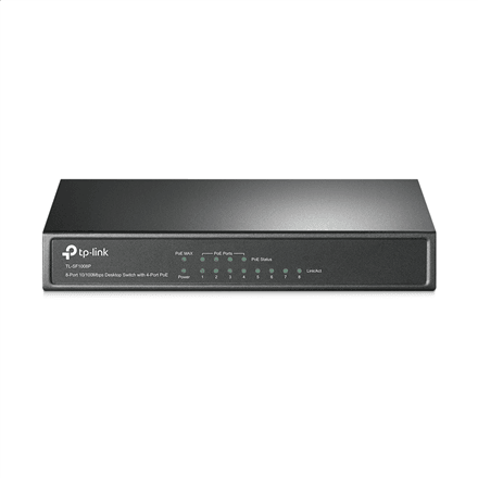 TP-Link TL-SF1008P network switch, 8 ports, 4 PoE ports