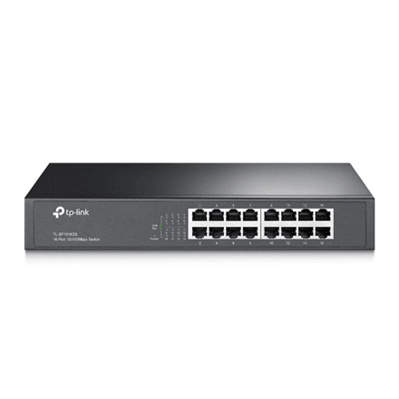 Коммутатор TP-Link TL-SF1016DS, 16 портов, Fast Ethernet, стальной корпус