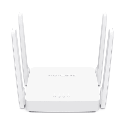 Mercusys | AC1200 Wireless Dual Band Router | AC10 | 802.11ac | 300+867 Mbit/s | 10/100 Mbit/s | Ethernet LAN (RJ-45) ports 2 | Mesh Support No | MU-MiMO Yes | No mobile broadband | Antenna type 4xFixed | No