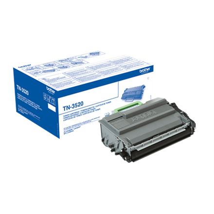 Brother TN3520 toonerikassett, must, 20000 lk