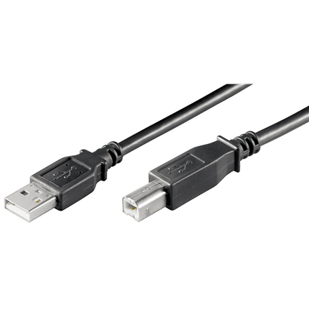 Goobay USB 2.0 Hi-Speed kaabel USB-A – USB-B, 1,8 m, must