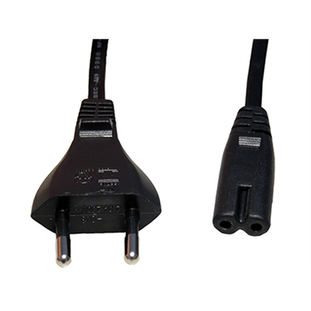 Cablexpert toitekaabel PC-184-075-1.8M, CEE 7/16 – C7, 2 m, must