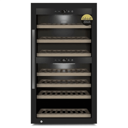 Винный шкаф Caso WineExclusive 66, 2 зоны, Wi-Fi, 60 см, чёрный