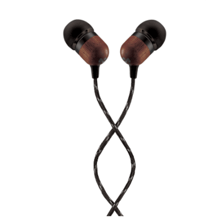 Marley Smile Jamaica in-ear headphones with mic, Signature Black