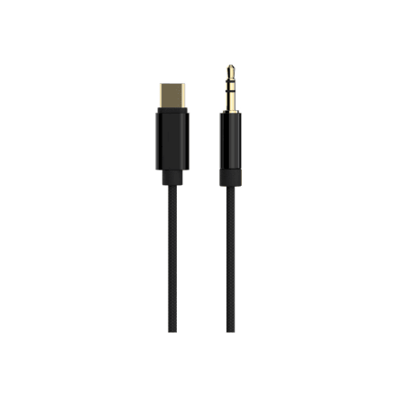 Cablexpert USB-C – 3.5 mm stereo AUX-kaabel, must, 1,5 m