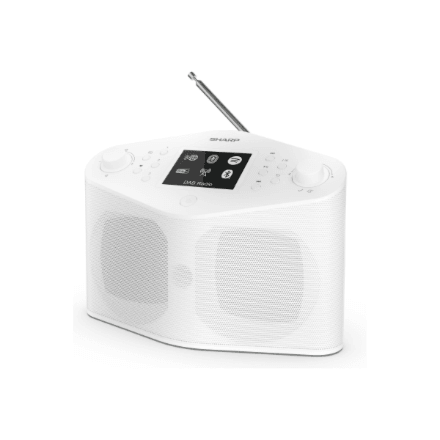 Sharp Micro Music System with Built-In Rechargeable Battery