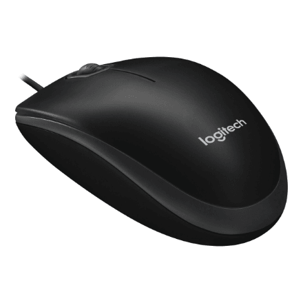 Logitech B100 чёрная проводная мышь оптическая