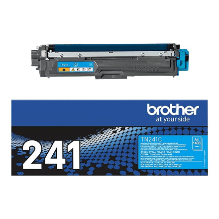 Тонер-картридж Brother TN241C, голубой, 1400 стр.