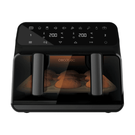 Cecotec Double hot air fryer | Cecofry Advance 9000 Window | Power 2200 W | Capacity 9 L | Black