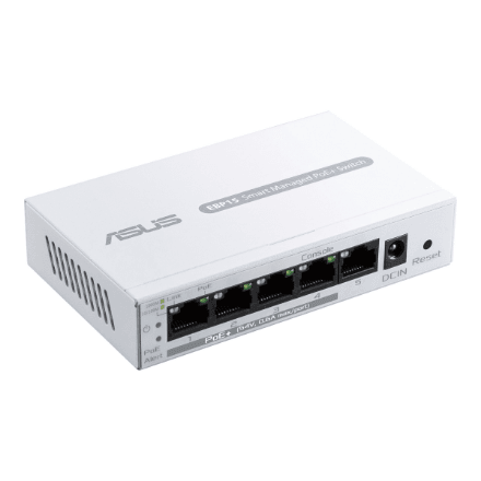 Asus ExpertWiFi EBP15 hallatav PoE+ switch, 5 porti, Gigabit