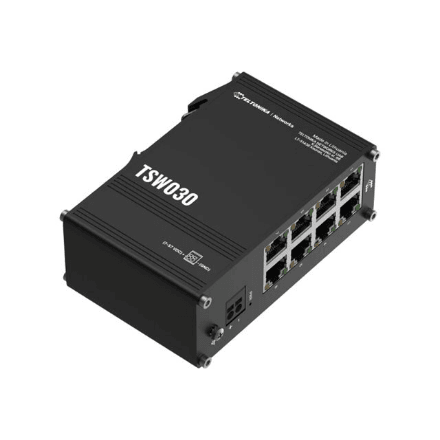 Teltonika | Switch | TSW030 | Unmanaged | DIN rail mountable | 10/100 Mbps (RJ-45) ports quantity 8 | Power supply type 2-pin industrial DC power socket