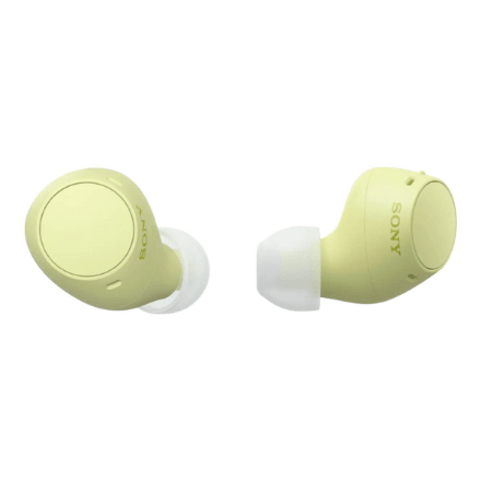 Sony WF-C510 wireless earbuds, Bluetooth 5.3, yellow
