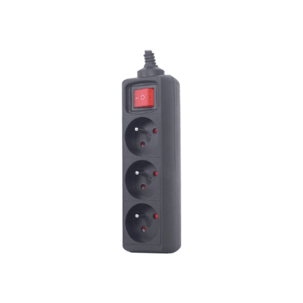 EnerGenie | Power strip, 3 FR sockets, 10 A, C14 plug | EG-PSU3F-01