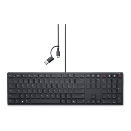 Dell KB525C must juhtmega klahvistik US QWERTY