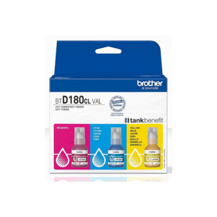 Värvitintide komplekt Brother BTD180CL, tsüaan/magenta/kollane, 5000 lk