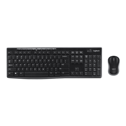 Logitech MK270 juhtmeta klaviatuur ja hiir, must