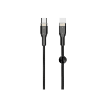 Fixed punutud USB-C kaabel 2 m, 100 W, must, FIXDB-CC2-BK