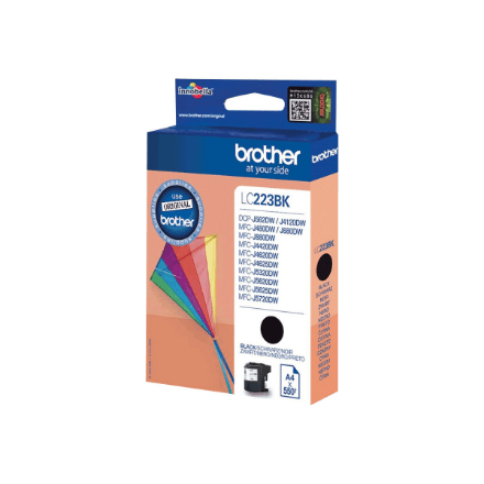 Brother LC223BK tindikassett, must, 600 lk
