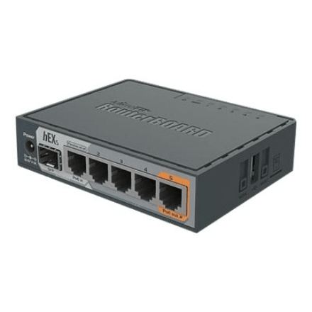 MikroTik hEX S RB760iGS Router, 5x Gigabit LAN, SFP, PoE Out