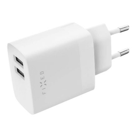 Reisilaadija Fixed FIXC17N-2U-WH, 2 × USB, 17 W, valge