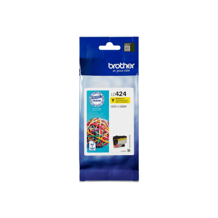 Brother LC424Y tindikassett, kollane, 750 lk