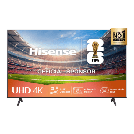 Hisense 75A6Q 75-inch 4K UHD smart TV with VIDAA, black